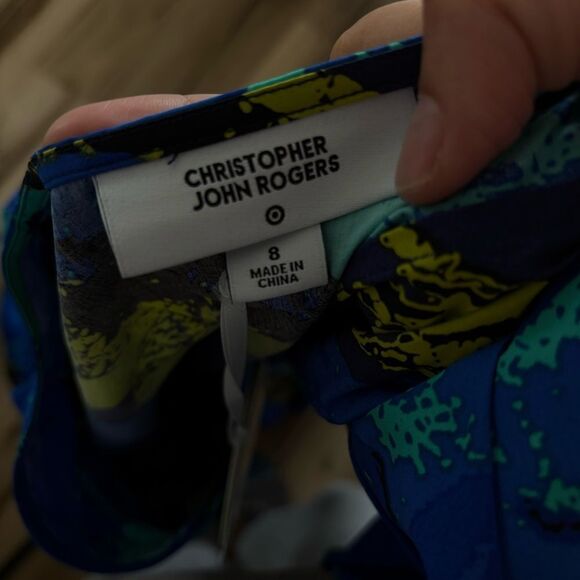 Christopher John Roger’s x Target Tiered Maxi Length Flutter Sleeve Blue Dress - Picture 9 of 10